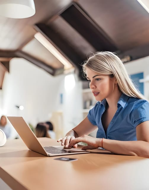 Uśmiechnięta para z białym psem, na pierwszym planie dwa urządzenia espirio w kolorze białym i czarnym